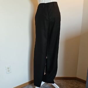 White House Black Market Black Linen Wide Leg Pants